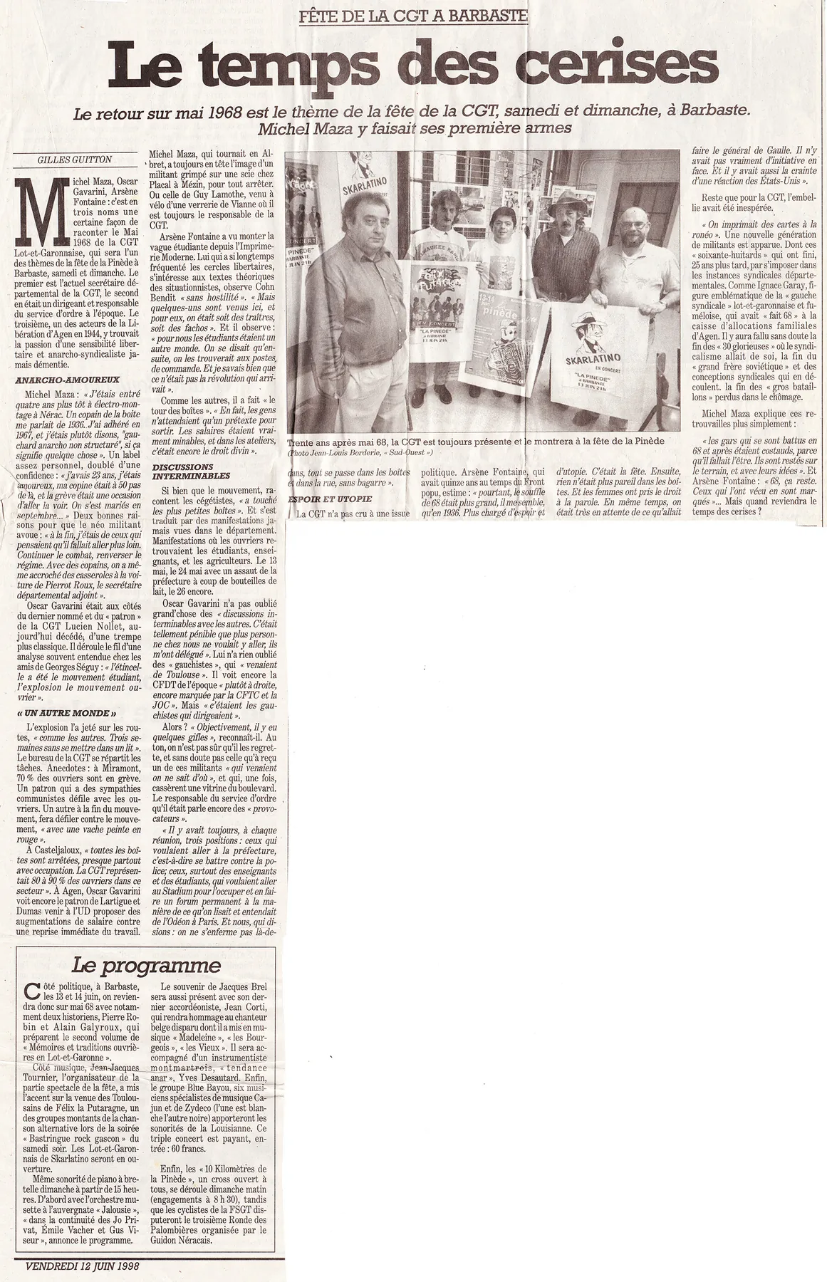 Archive presse ou affiche Skarlatino