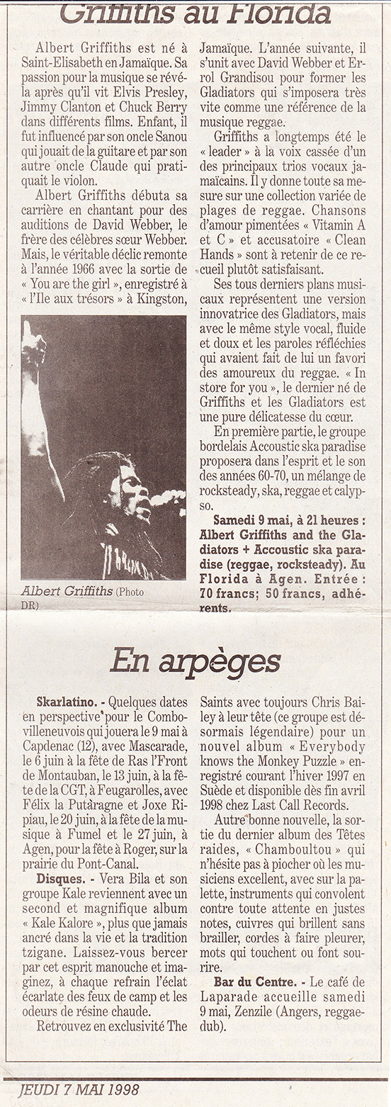 Archive presse ou affiche Skarlatino