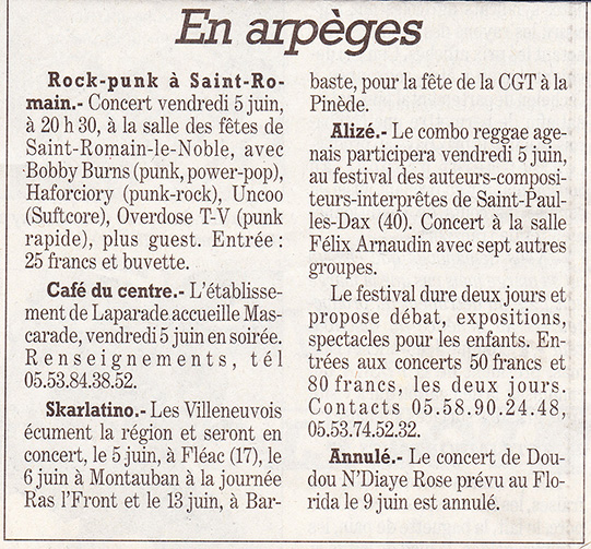 Archive presse ou affiche Skarlatino