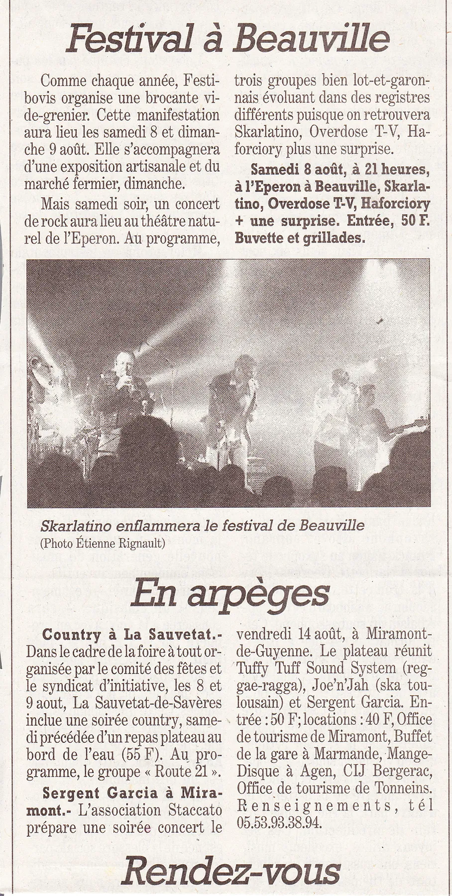 Archive presse ou affiche Skarlatino