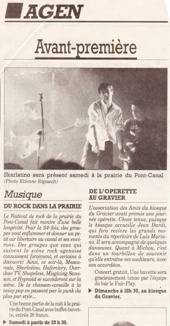 Archive presse ou affiche Skarlatino