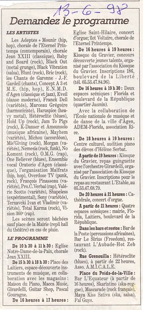 Article de presse sur Skarlatino
